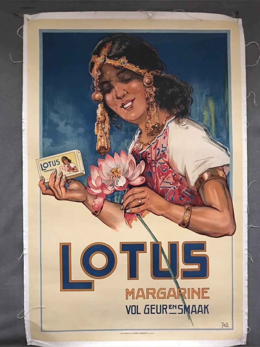 Vintage Original 1950s Holland Margarine Advertising Poster